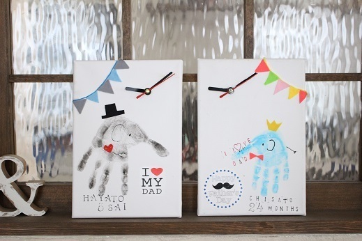 父の日ぺったんアート台紙データ プレゼント 手形足形アート協会滝澤理絵・子供と今を楽しく生きたる・全国のママを応援!旅する手形アート