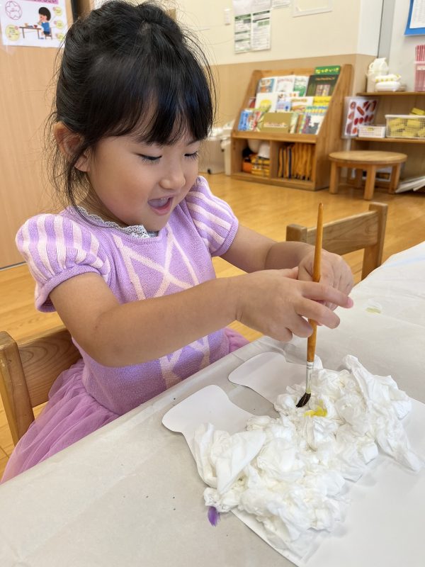 ３歳児 しろくまのパンツ製作東京・千葉にある認可・認証保育園ならぽけっとランド