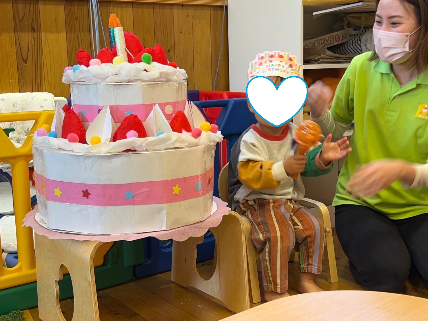 誕生日会お誕生日誕生会誕生日ケーキ動物幼稚園こども園保育園壁面