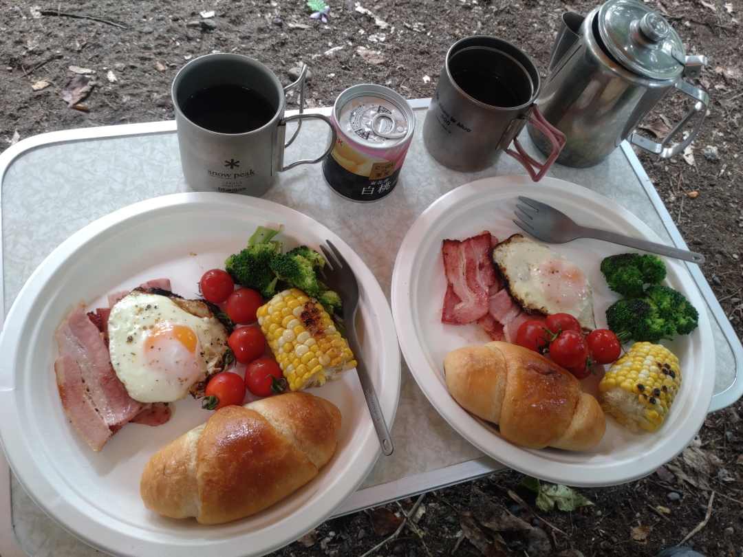 キャンプの朝ごはん四十路シンパパの家族日記