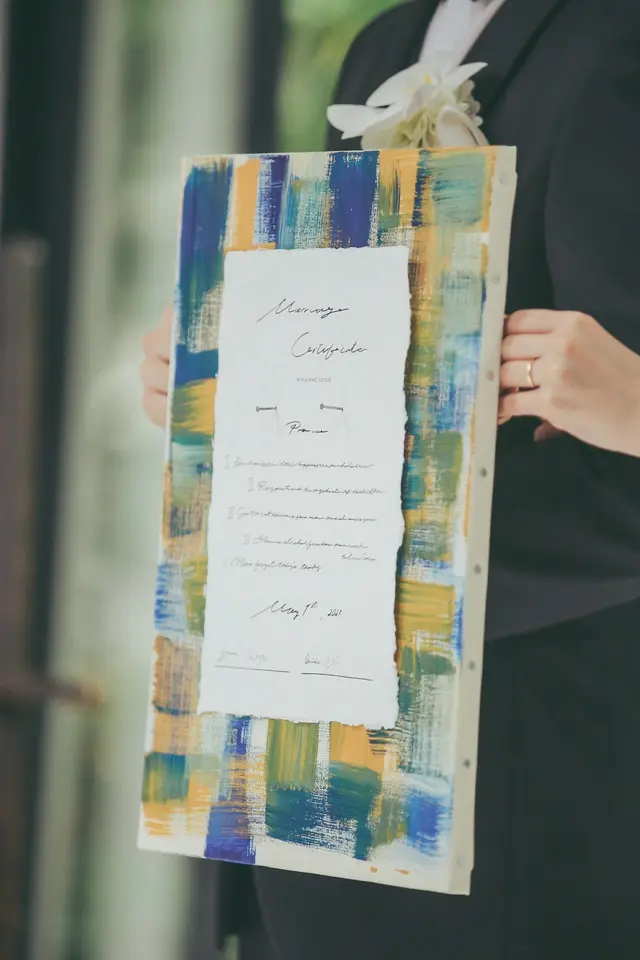 結婚証明書 ゲスト参加型 誓約書 誓いの言葉 チャペル式 結婚式 挙式 人前式 パーティかわいい 送料無料 結婚証明書 ブーケ フラワーダマスク柄 友人・ゲストと一緒に作る証明書 台紙 指紋 フィンガープリント 指紋アート 様々な式で使える結婚証明書 オリジナル 日本