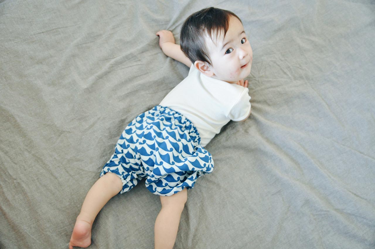 簡単にかわいく作れる！サスペンダーブルマ 型紙 作り方 70-120