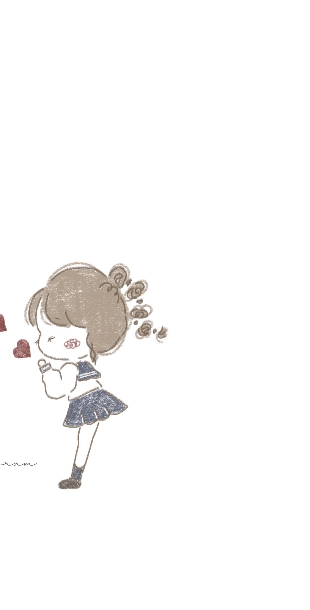 あまくてかわいいペア画 恋人 友達 相方 夢絵♡SNSアイコンをお揃いに♡ イラスト依頼・販売 つなぐ