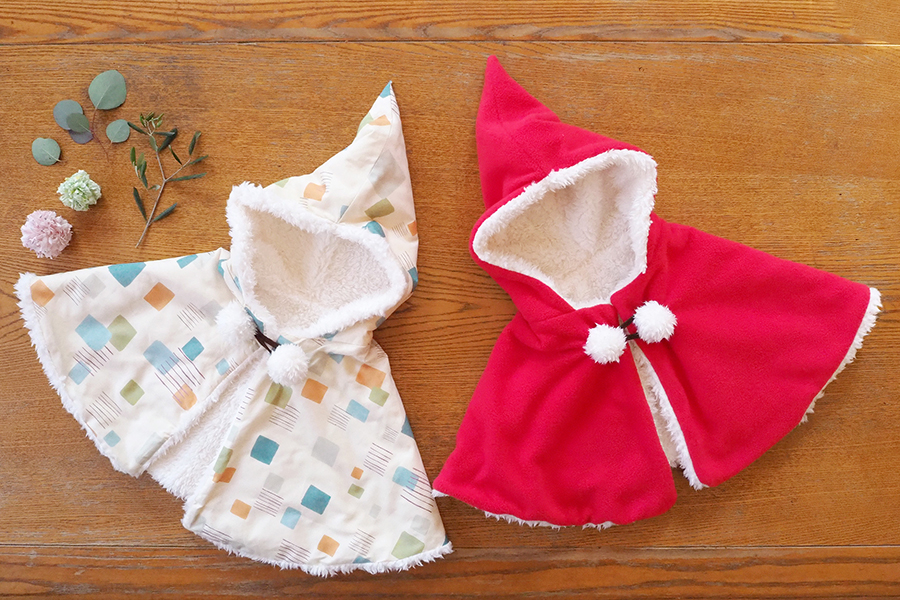 子供用 白ニットケープ - TOMOCOCO14'S GALLERYminne byGMOペパボ 国内最大級のハンドメイド・手作り通販サイト