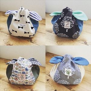 トリオセットが入るお弁当袋はフリルもマチ付きで切り替えもありでも簡単！EVEPATY身近なものを、手軽に可愛くしていくブログ