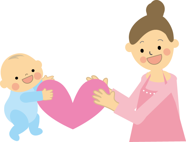 おむつをかえるお母さんのイラストフリーイラスト素材 ガガフリ