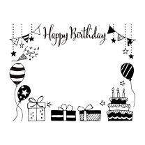 お誕生日おめでとう ラバースタンプ はんこ ゴム印 はんこ・スタンプ Kururi Stamp 通販 14333787Creema クリーマ