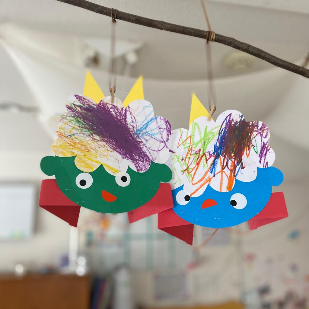 鬼のお面を紙袋で製作！1歳児から年中・年長まで楽しめる節分工作工作・自由研究All About