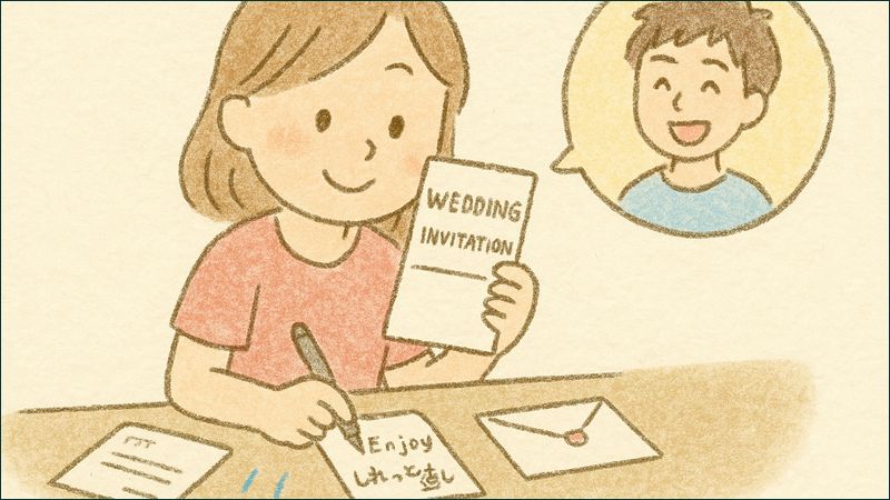 返信ハガキアート」のアイデア 8 件返信ハガキアート, 結婚式 招待状 返信 イラスト, 結婚式 招待状