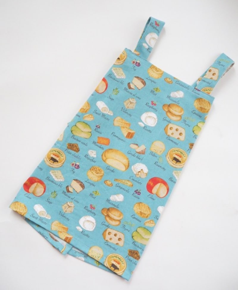 子供用エプロンの作り方 110・120・130・140サイズ かぶるだけで簡単着脱型紙なしで作れますキッズエプロン