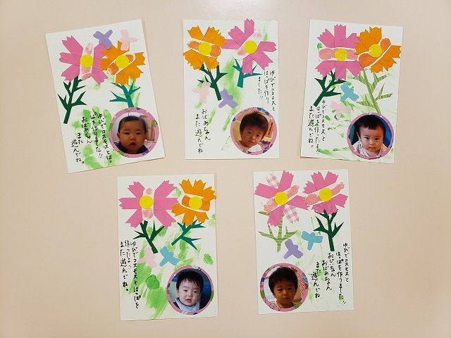 1・2歳児向け敬老の日に手作り花束を送ろう