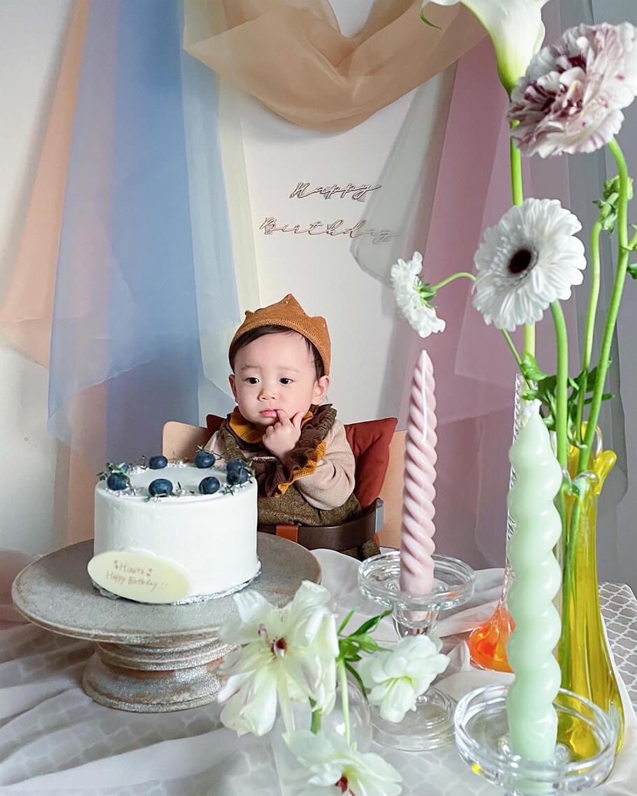 1歳バースデーフォトでご来店頂きました。STUDIO LINK スタジオリンク