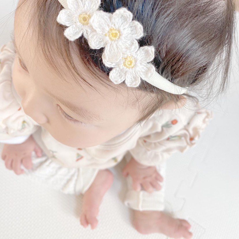 シンディ ボウかぎ針編みのヘア ボウベビー ボウベビー ヘッドバンド幼児用ボウヘア ボウかぎ針編みのボウ -Etsy 日本