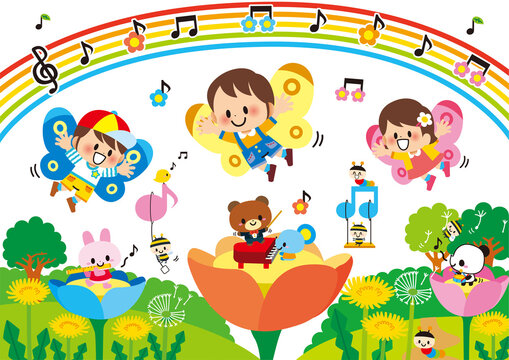 子供向けのかわいいイラストPremiumベクトル素材