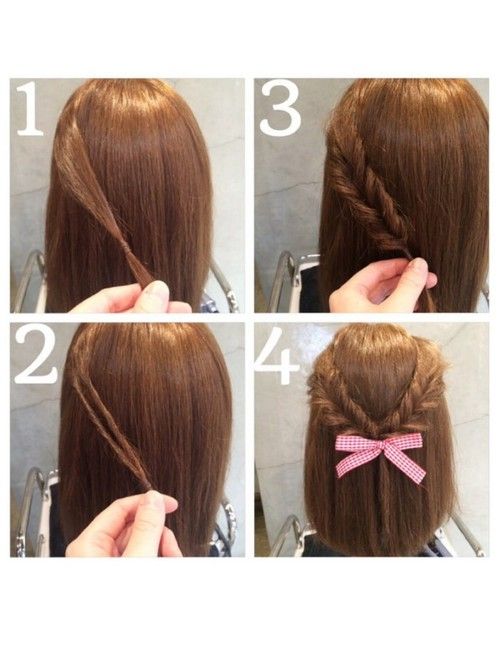 髪型アレンジ 子供小学校 ミディアムボブTikTok