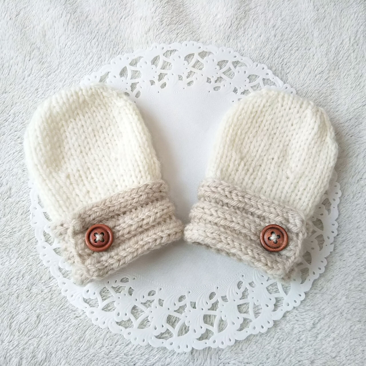 かぎ針編みミトン子供11cm~12cm右手の編み方 How to crochet a mittens