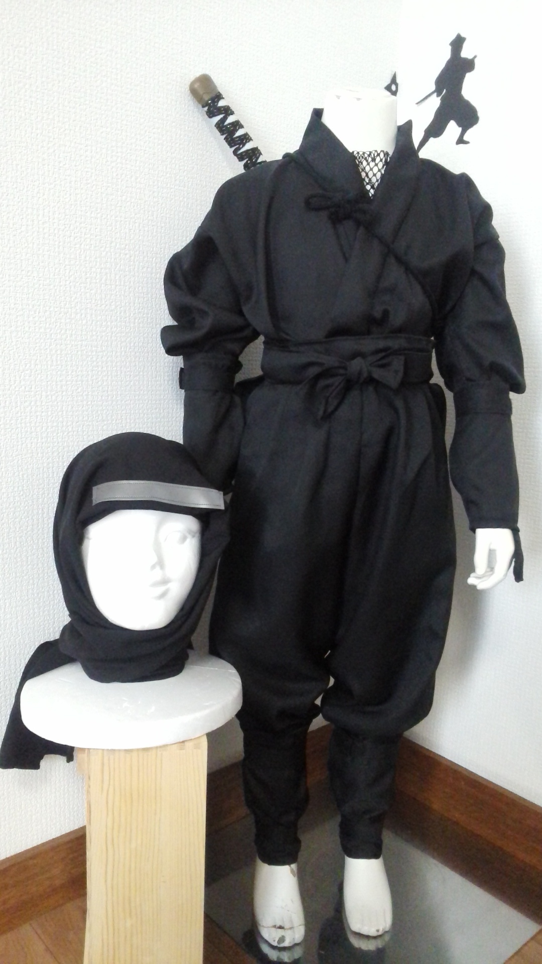 子供用 忍者コスプレ衣装 作ってみた - リクガメの気持ち
