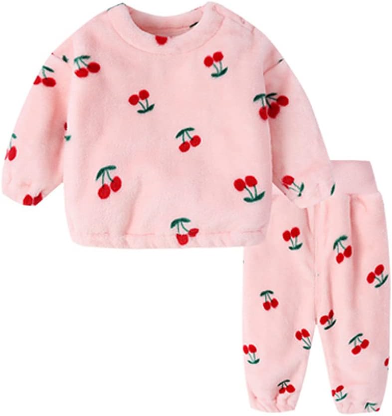 キッズ パジャマ 女の子 男の子 冬用 ルームウェア もこもこ パジャマ 上下セット フランネル 子供パジャマ セットアップ 裏起毛 厚手 暖かい長袖 ジュニア ユニセックス 部屋着 かわいい おしゃれ 寝巻き 5色 100 110 120 130 140 150cmGBB2号店