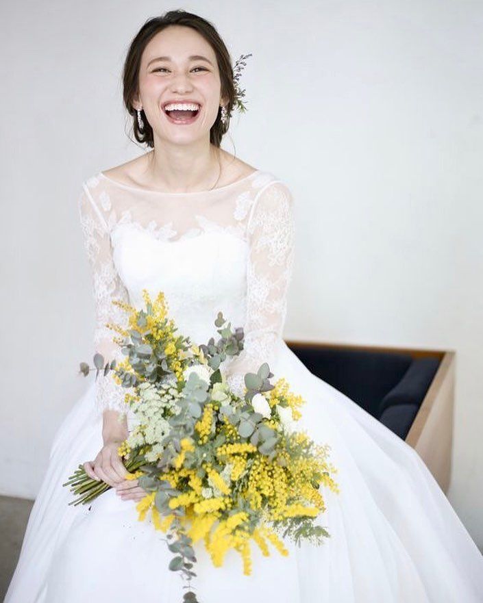 ミモザのウェディングブーケブーケときどき花嫁 Bremen Wedding