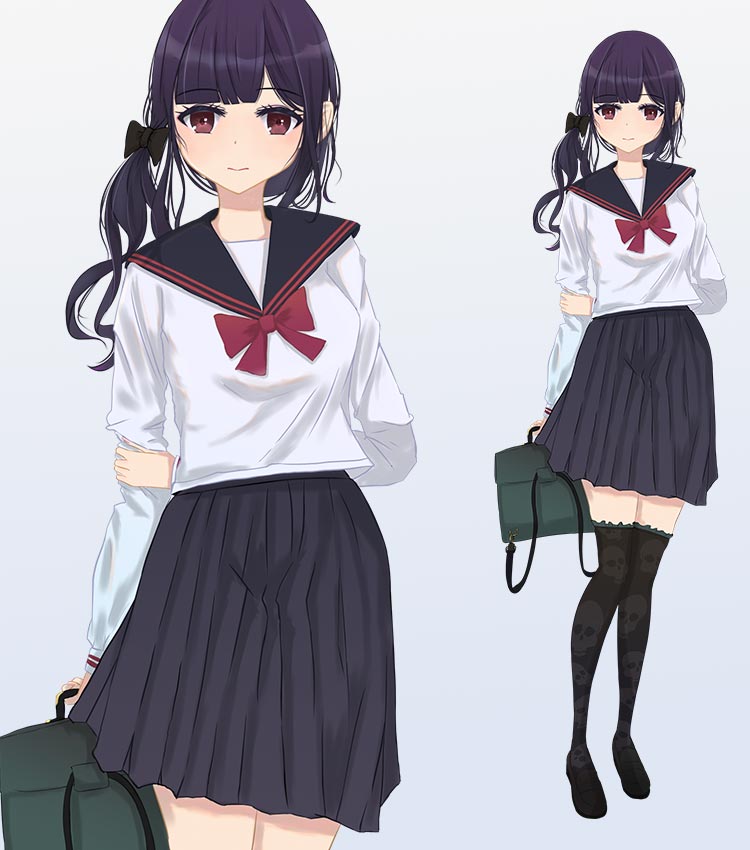 イラスト「 フリー 地雷系可愛い女の子」