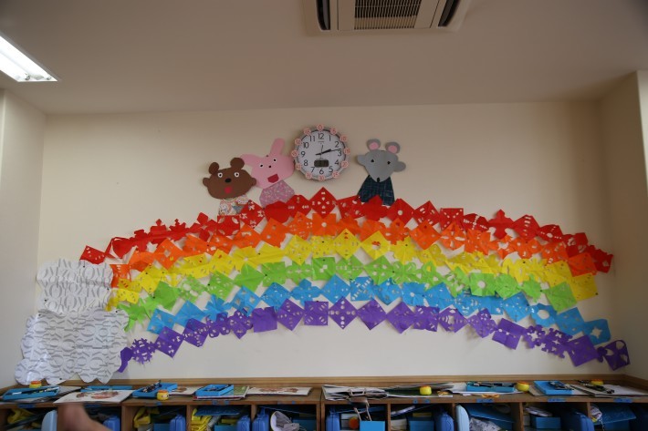 Amazon.co.jp:虹壁面 顔付き 卒園入園 壁面飾り 保育 春 3月 : ホーム＆キッチン