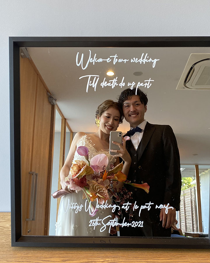 ウェルカムボード ミラー ガラス 卓上サイズ 手作り 結婚祝い プレゼント ブライダル ウエディング 受付 おしゃれ 鏡 玄関 結婚式 WM2-08: 表札AKIグラスショップ ヤフー店 - 通販 - Yahoo!ショッピング