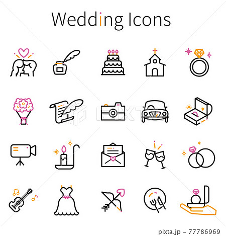 お花のリボン鐘のなる結婚式 ウェディング フレーム枠イラスト無料 フリー87521素材Good