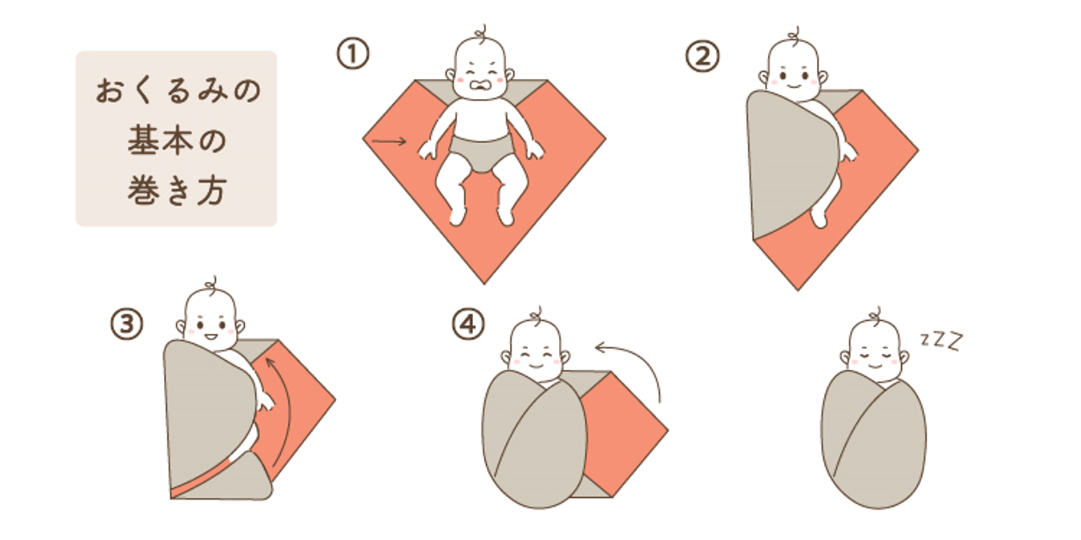 助産師考案、おくるみの巻き方 ショールタイプ編 BABY SILK hug