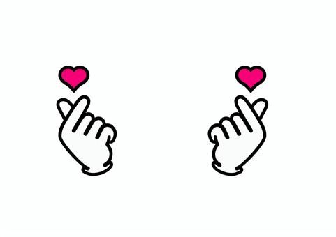 指ハート きゅんです トレーナーを購入デザインTシャツ通販 ClubT