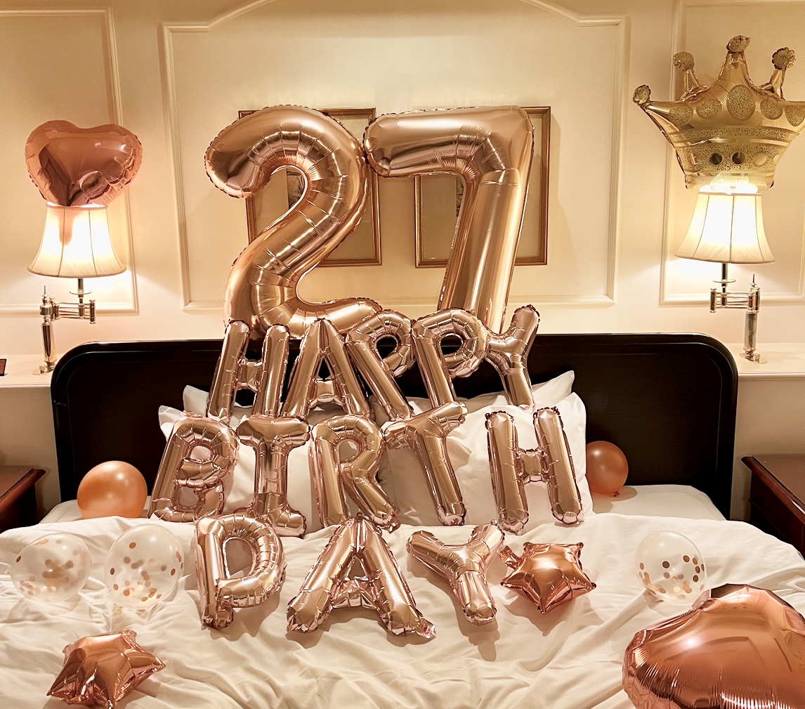 ＊vlog＊サプライズで彼氏の誕生日にかわいく飾り付けしました✨