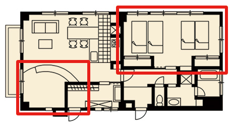 将来間仕切りできる広い子ども部屋のある間取り 35坪5LDK2階建 No.15Bみゆう間取り相談室