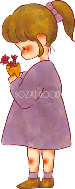 おしゃれをするこども カラー