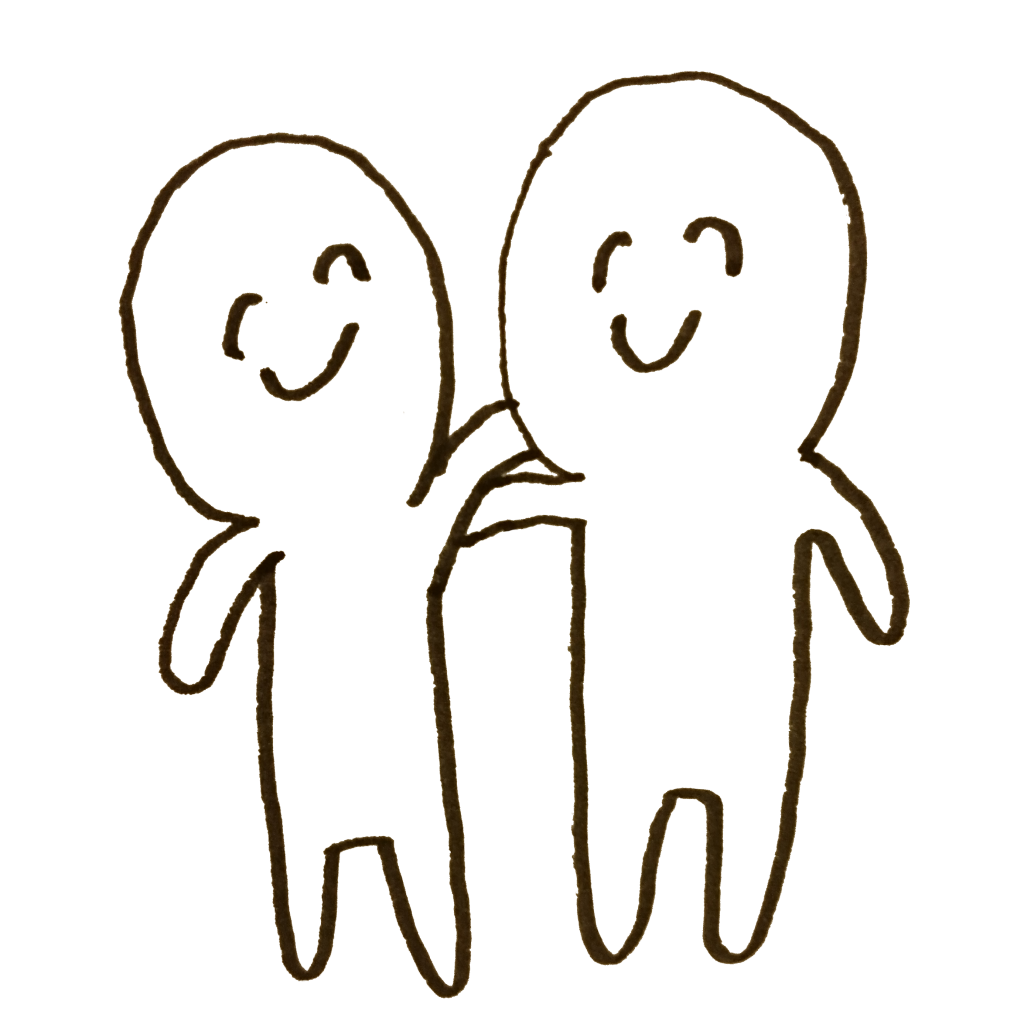 クール&カジュアルなペア画アイコンイラスト・フリー素材なら「シンテリ」