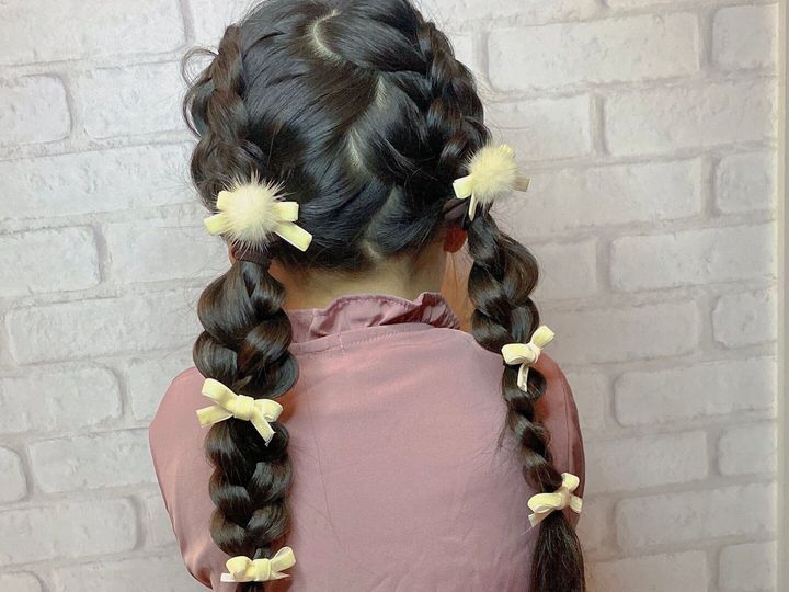 卒園式ヘアアレンジ簡単 子供 カチューシャTikTok