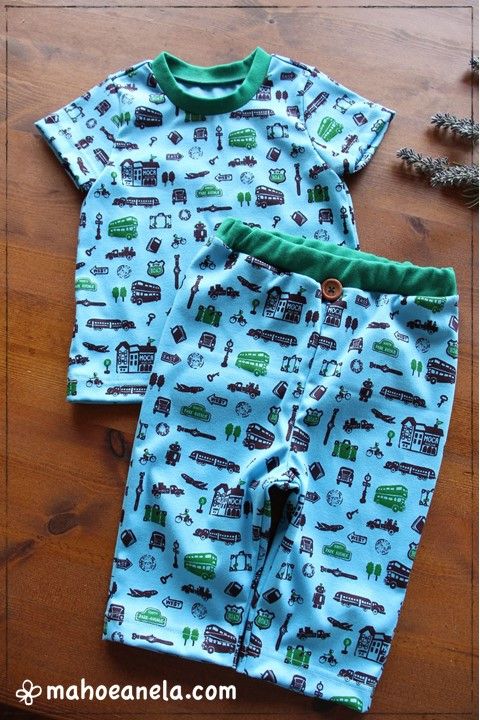 有輪のダブルガーゼでマカロン柄のパジャマ: うろこのあれこれハンドメイド