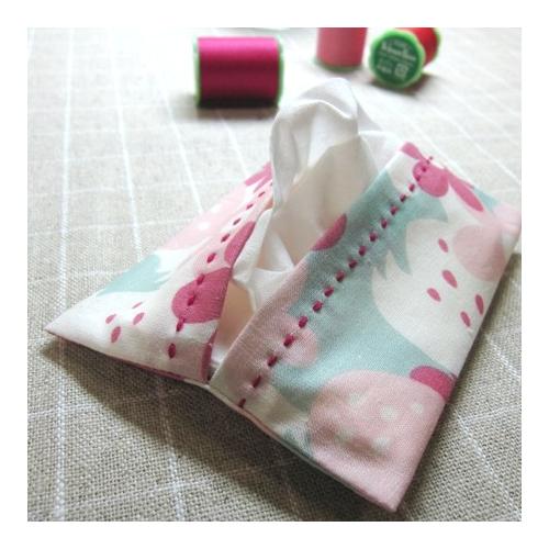 ポケットティッシュカバー １ ～簡単２ヶ所縫い・２枚仕立て手作りなら、思いのママ