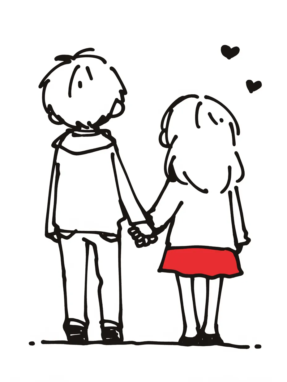 浴衣のカップル 家族 の後姿、夏祭り、シンプルな手描きイラストのイラスト素材114765565- PIXTA