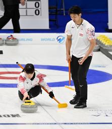 松村千秋、谷田康真組が白星発進「試合を楽しめた」カーリング混合日本代表決定戦 スポーツ デイリースポーツ online