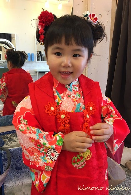 七五三 崩れないキッズヘア ツインお団子 3歳：L093814971ホットペッパービューティ