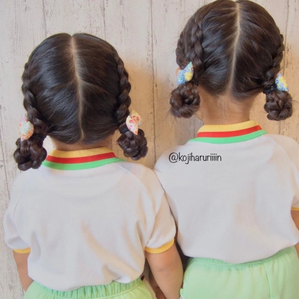 短い髪アレンジ 誰でも１分、ゴムだけで出来る！横がスッキリお団子ヘアアレンジ🌷