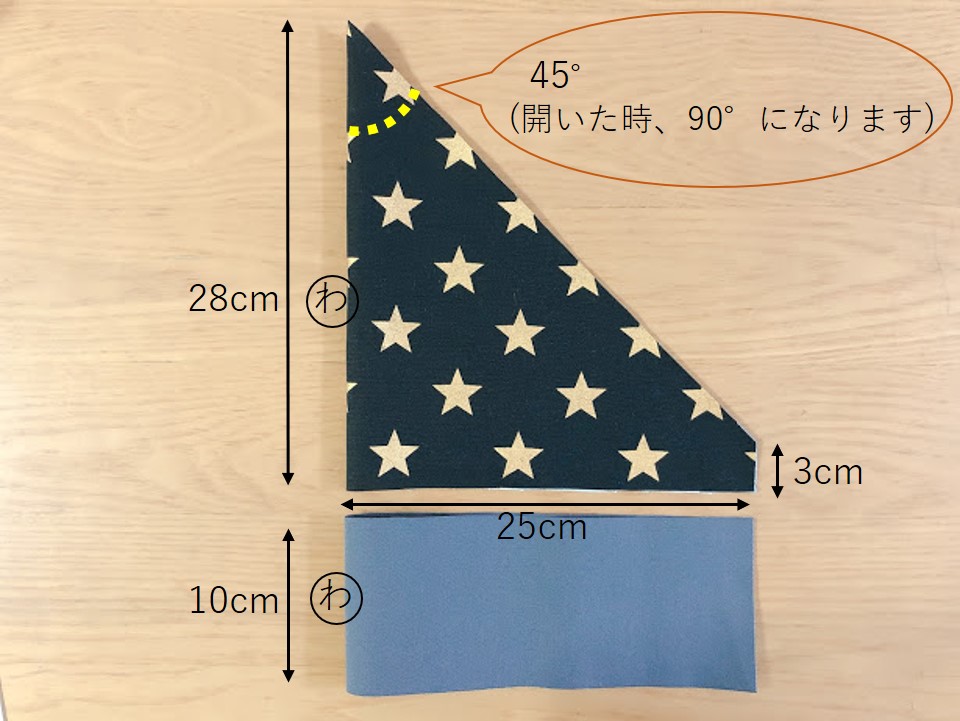 着脱簡単☆三角巾の作り方 ゴム仕様