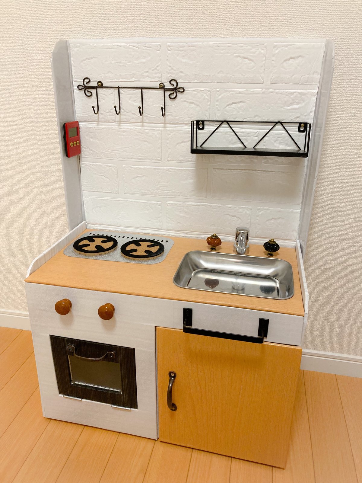 3点セット おままごとキッチン 木製 ナチュラル ままごとキッチン - MAKER-MAKER'S GALLERYminne byGMOペパボ国内最大級のハンドメイド・手作り通販サイト