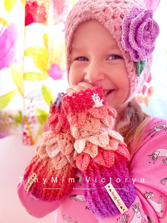 キッズミトンのふんわり編み図 かぎ針編みわたしとチノコ～ときどきプリン～