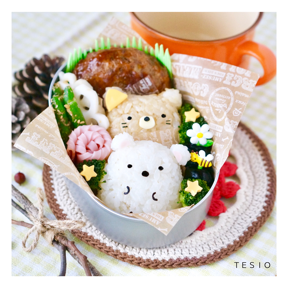 キャラ弁 すみっコぐらしねこしろくま