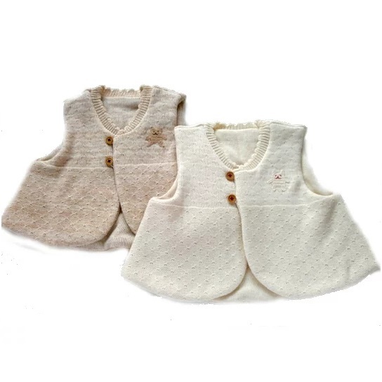 ベスト 出産祝い ベビー服 ベビーベスト オーガニックコットン ベビー服 ニット製 日本製 御祝い 贈り物 プレゼント出産お祝い 赤ちゃん 無農薬有機栽培 -タオル製ベビー服専門店ハイディ - プレゼント＆ギフトのギフトモール