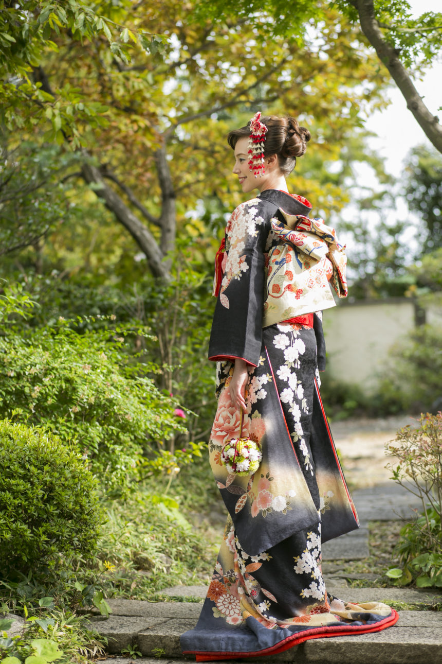 黒引き振袖でのご結婚式着物レンタルの灯屋2 ブログ