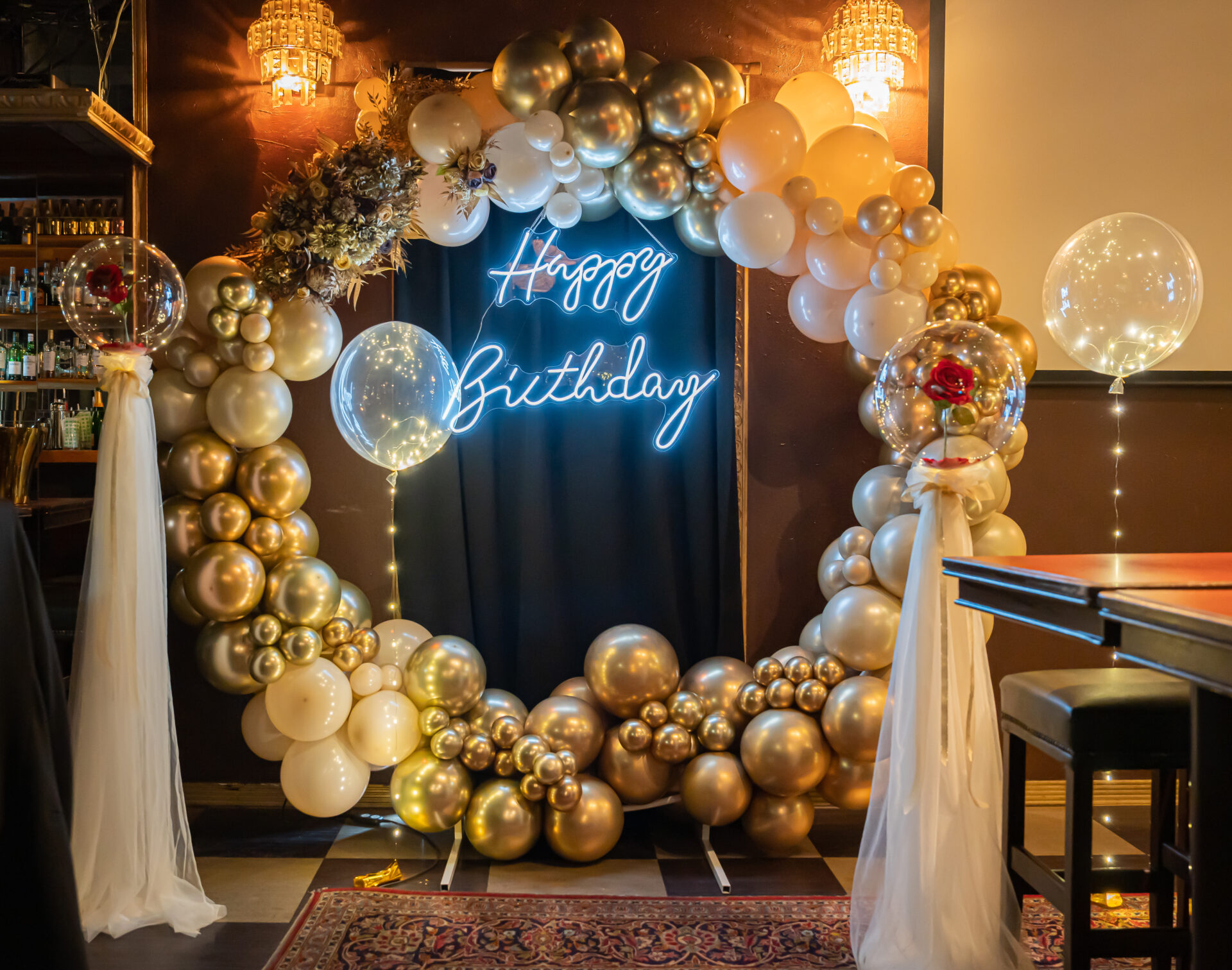 彼氏の誕生日にホテルで写真のような風船サプライズをしようと思っているのですが- Yahoo!知恵袋