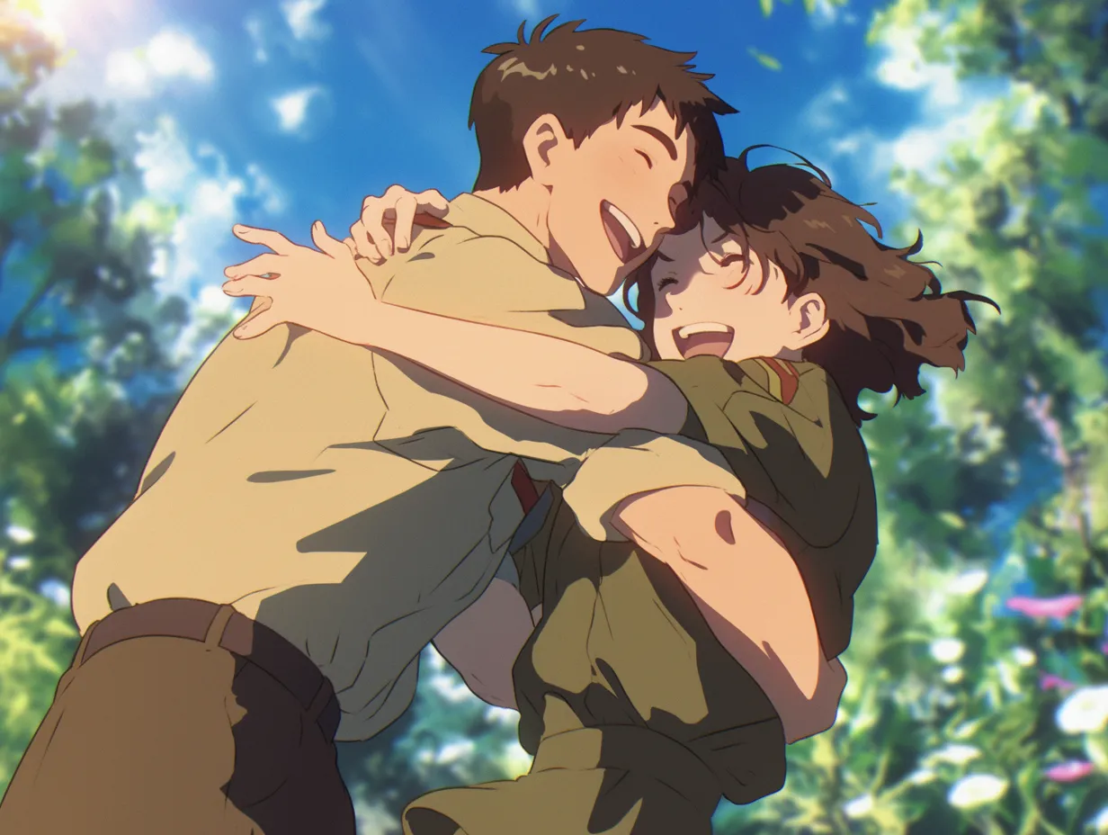 後ろからハグを描いたイラスト特集