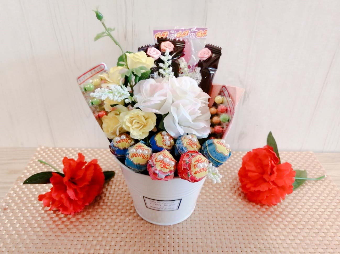 No.071「にじみ絵de花束～1歳児の製作～」 保育士の手作りおもちゃ