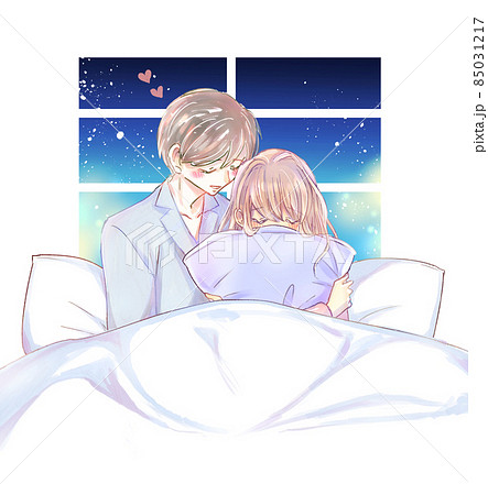 添い寝 イラスト